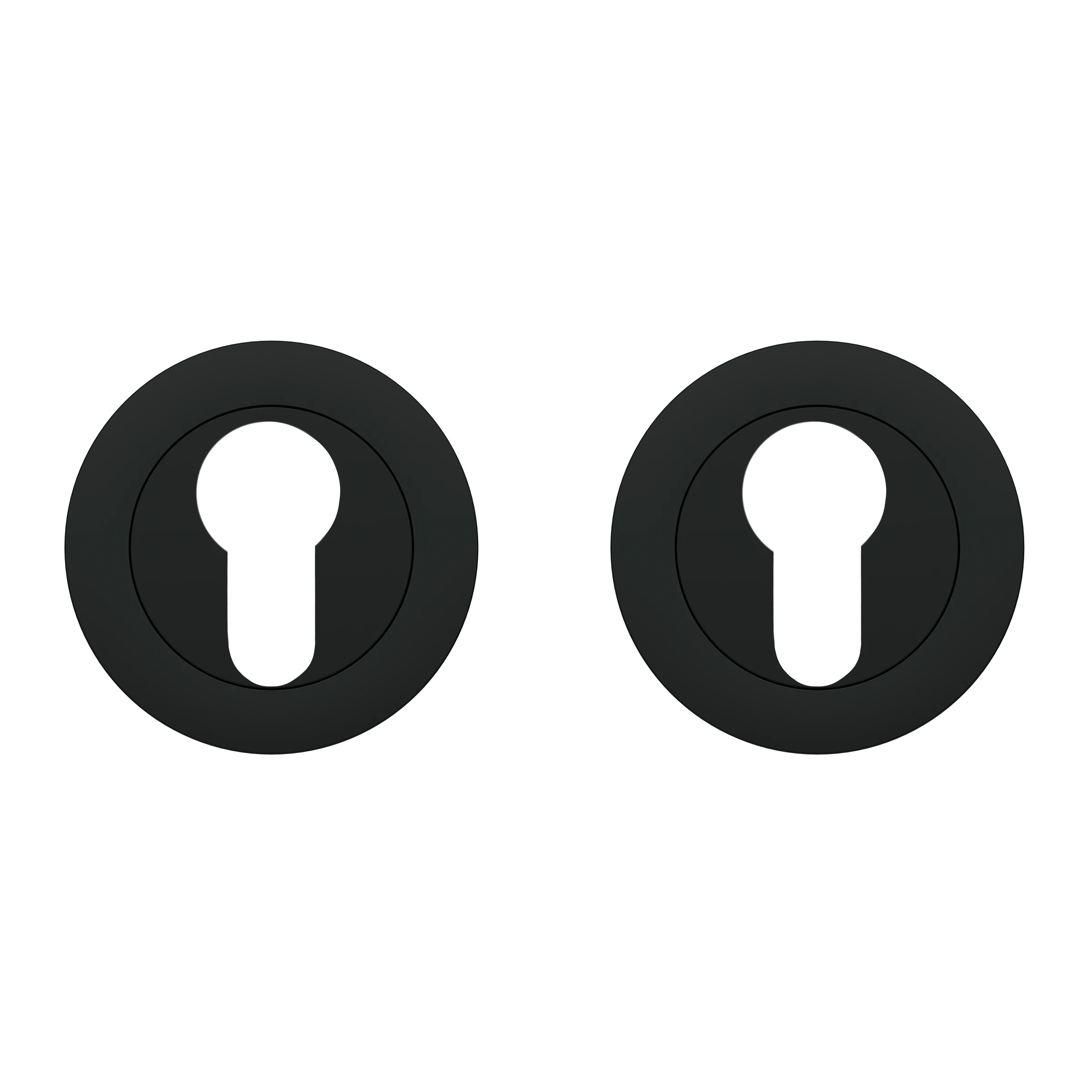 Komplet rozet na wkładkę EZ1332, okrągły szyld, kolor czarny